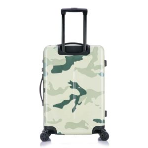 ABS Luggage Set 3 Piece Set With Camouflage PC Printing, Recessed Plane Wheel