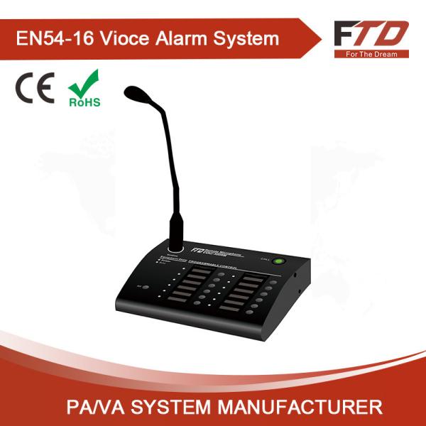 Alarm System Product 12 Zone Remote Paging Microphone Digital Voice Evacuation
