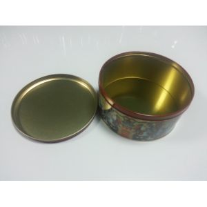 Christmas Candy Tin Storage Containers Tinplate With Cover / Lid