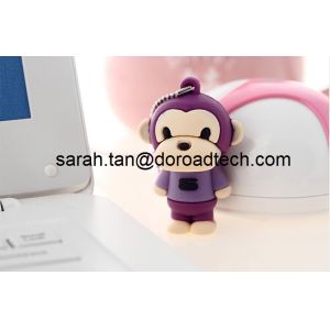 Real Capacity Custom Cartoon PVC USB Flash Drive (free mold)