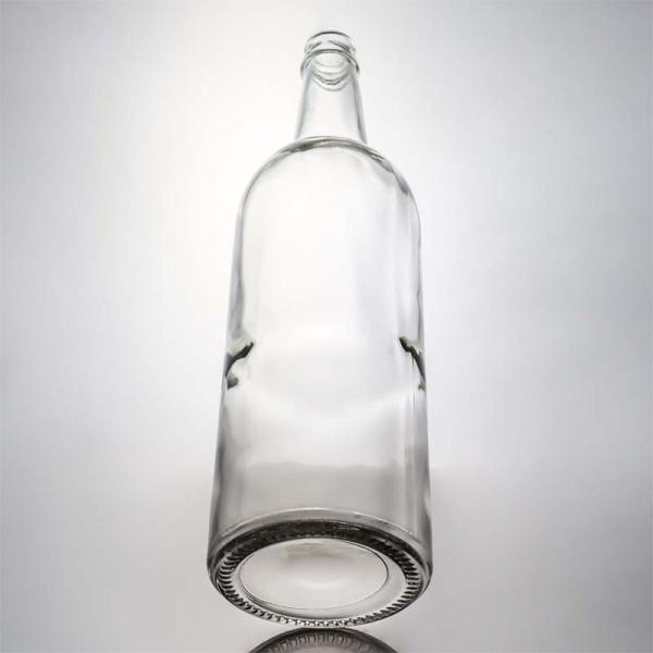 Surface Handling Decal Glass Bottle 1000ml Round Shaped Perfect for Gin Rum Champagne Liquor