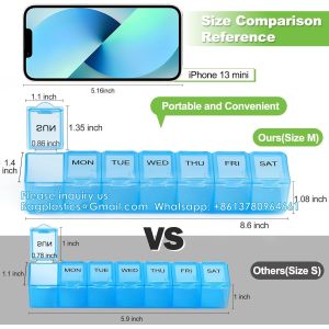 Extra Large Weekly Pill Organizer, 7 Days Pill Case Travel Daily Pill Box