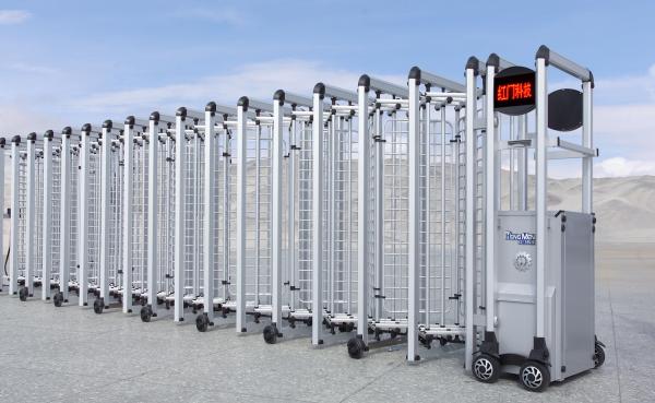 Quality Motorized Folding Gate With Partition Screen , Automatic Folding Gate With Mesh for sale