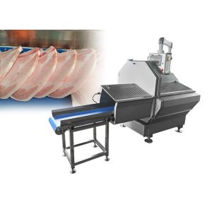 China Large Horizontal Frozen Meat Slicer Machine With Portion Function To Slicing Beef Pork And Bacon on sale China Large Horizontal Frozen Meat Slicer Machine With Portion Function To Slicing Beef Pork And Bacon on sale