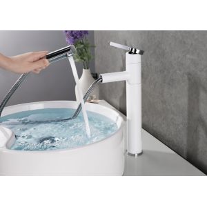 Bathroom Black Golden Retractable 35mm Pull Out Sink Faucet