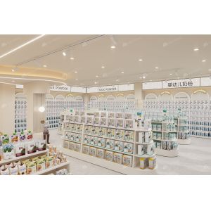 BBC013 Branding Shop Showcase Space-Saving Shop Cabinet Baby Shop Display for