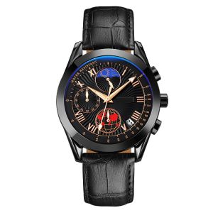 Wholesale Multifunctional Triple Date Moonphase Watch Waterproof For Men from china suppliers