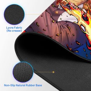 Professional Game Player Mouse Pad with Smooth Polyester Fabric Surface and