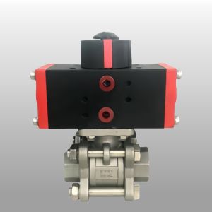 China SS304 Pneumatic Actuated Ball Valve , BSP Thread Ball Valve With Rotary Actuator on sale