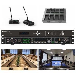 Arc - Shaped Wired Audio Conference Microphone / Conference Sound System