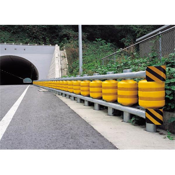 SB Grade Approved Highway Roller Crash Barriers Yellow Red White Color