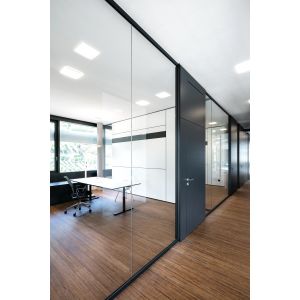 Buy cheap Frameless Glass Partition Wall System for Office Privacy 12mm Tempered Glass from wholesalers