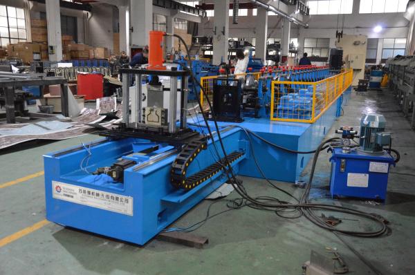 Quality PLC control Rack Roll Forming Machine with High Speed Punching Press Machine for sale