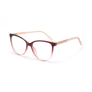 Spring Europe America Large Cat Eye TR90 Material Glasses Flat Mirror Female