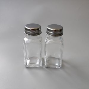 50ml square spice glass jar salt and pepper shaker bottle