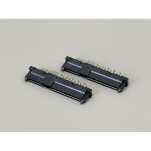 High-Speed SAS 29P IDC Female Cable Connector 180° with Peg, Phosphor Bronze