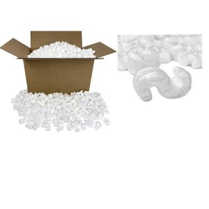 Off White Color Paper Cushion Packaging 3.5 Cuft EPS Packing Peanuts