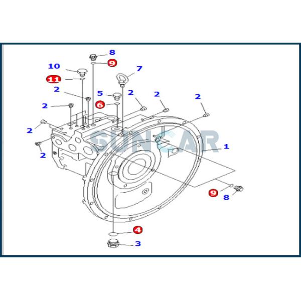 708-2L-00412 7082H00412 Main Pump Seal Kit For KOMATSU PC200-6 PC210
