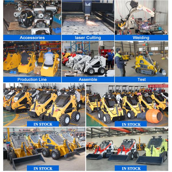 CE EPA Diesel Track Bucket Front Attachment Mini Skid Steer Loader for Sale