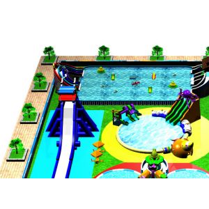Adult & Kids Inflatable Water Park Gigantic Slide Cold - resistant EN71 UL