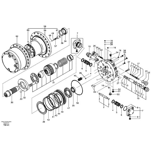 SA8230-32360 SA823032360 Shaft Excavator Spare Parts For EC135B EC140B