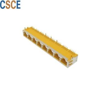 Multiple Color 8 Port RJ45 Connector , 8 Pin RJ45  Modular Jack For Ethernet Interface