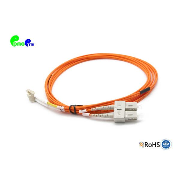 Quality 5M Fiber Optic Patch Cables LC PC To SC PC Duplex LSZH Orange Multimode MM Optical Patch Cord Jumper for sale