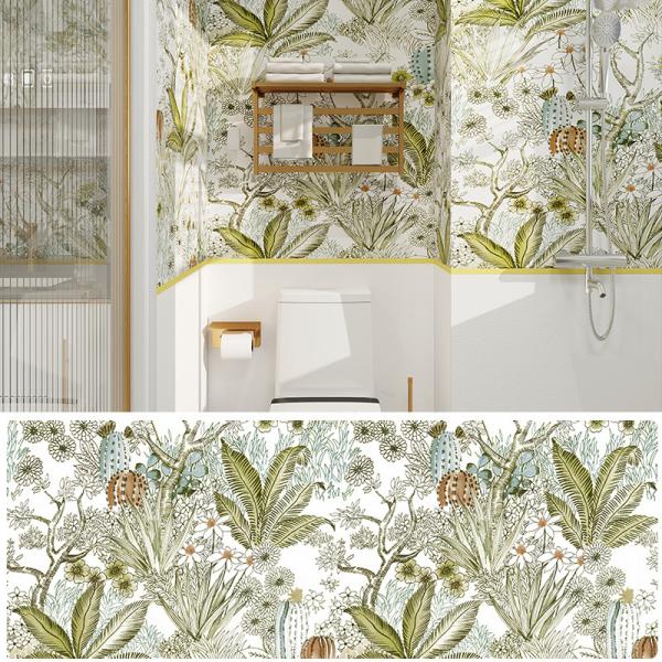 Self Adhesive Waterproof 3D Natural Flower Wallpaper for Easy Installation on Any Smooth and Clean Surfaces