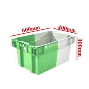 Solid Box Plastic Moving Containers Produce Plastic Vented Crates