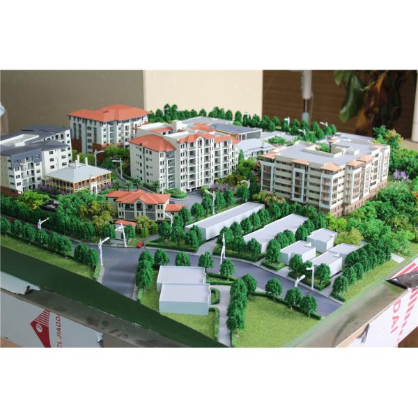 Hospital Building Exhibition 3D Model Travel Case Packing Wood Plate Base
