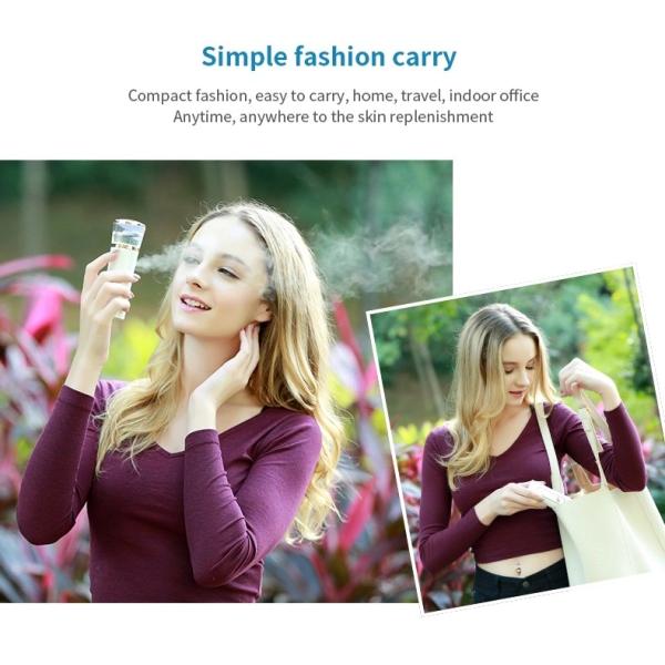 Nano Water Spray Mist With Power Bank Handy Facial Humidifier