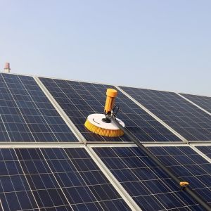 24FT Single-Head Spin Scrubber Brush for Washing Photovoltaic Farms Telescopic