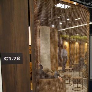 Wholesale Custom Size Gold Color Metal Decorative Stainless Steel Ring Curtain Mesh Fabric from china suppliers