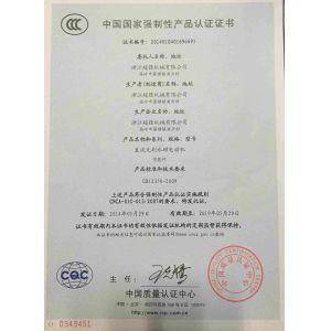 Zhejiang Chaoqiang Machinery Co.,Ltd Certifications