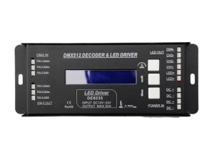 China 200g Black DMX512 Signal Decoder , 4 Channel DMX Decoder For RGBW LED on sale