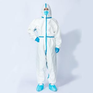 Wholesale Waterproof Protection Safety Coverall With Zipper Front And Elastic Cuff from china suppliers