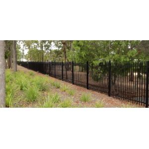 Punched Rails Garrison Tubular Steel Fence Panels