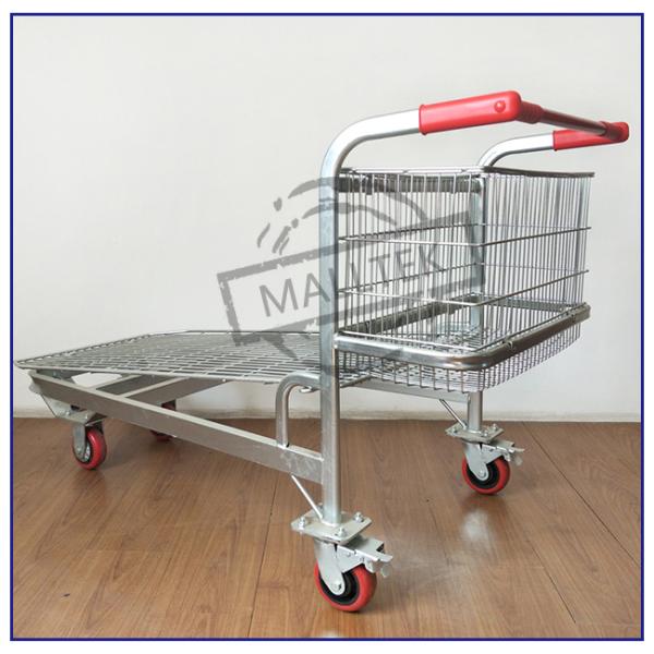 Supermarket Warehouse Logistics Trolley Movable Folding For High Load Bearing Capacity