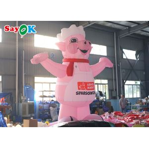 Giant Inflatable Cartoon Characters Pig Model Advertising For Restaurant