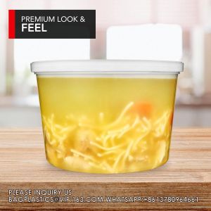 8oz 16oz 24oz 64 oz. Plastic Food Storage Deli Containers with Lids, Ice Cream