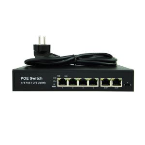 Latest POE-S2004FB 4x100Mbps PoE + 2x100Mbps Uplink IEEE802.3af/at PoE Switch
