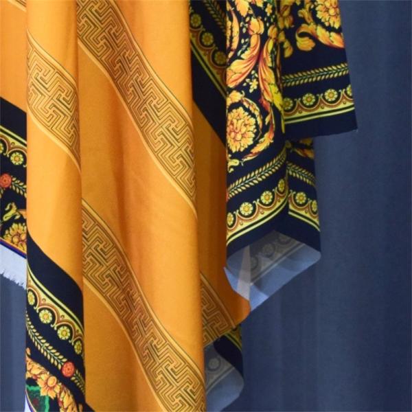 OEM Island Printed Dress Material Fabric 100% Polyester Clothing