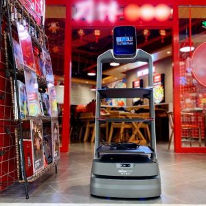 Food Delivery Robot Waiter With AI Artificial Intelligence Service Robot