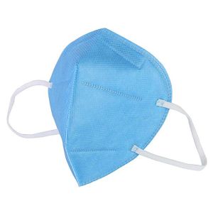 Blue White KN95 Face Mask Prevent Flu Hypoallergenic Skin Friendly