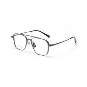 Vogue Double Bridge Square Metal Optical Glasses BSCI 136MM Plain Lens