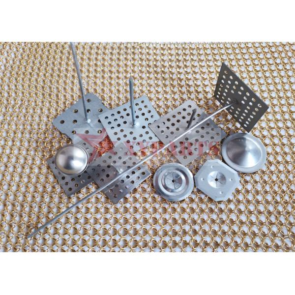 50mmx50mm Perforated Base Aluminum Pins For Installing Thermal Insulation