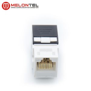 PC Cat6a Keystone Jack RJ45 Female MT 5107 , 180D Toolless Keystone Modular Jack