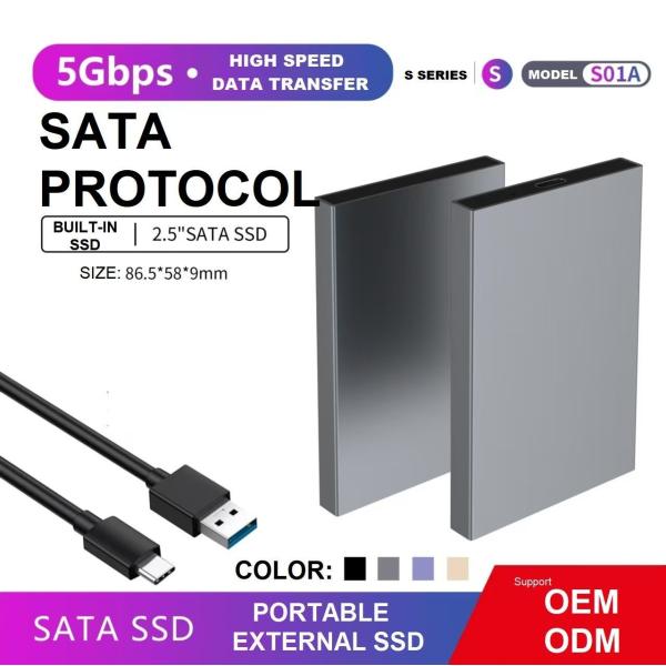 Quality Ultra Fast 2.5inch  Solid State Portable External Hard Drive With 5gbps Speed for sale