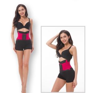 Pink Lumbar Elastic Waist Support Belt With FCC Certification