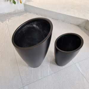 Modern Fiberglass Rectangular Flower Pots With Matte Finish